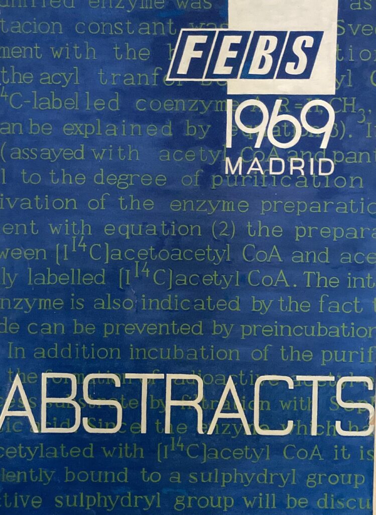 Cartel para el congreso FEBS 1969 diseñado por Carlos Asensio